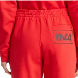 Regular Fit Metal Logo Red Sweatpants...Size Large